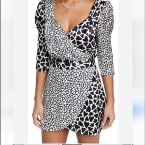 Olivia Rubin Womens  Leonie Faux Wrap Mini Dress Sexy Croquette girl Size 6